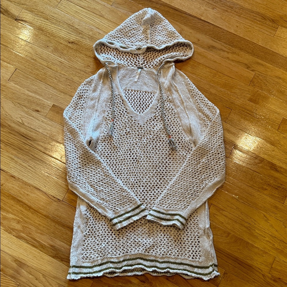 Free People Cream Knit Sweater